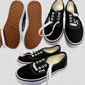 Vans Kids Black and White Shoes